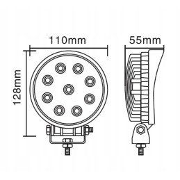 LED darbo lempa 27w 12v 24v 1620lm 6000k