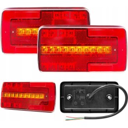 LED galinių žibintų komplektas 12 24v, reflektorius