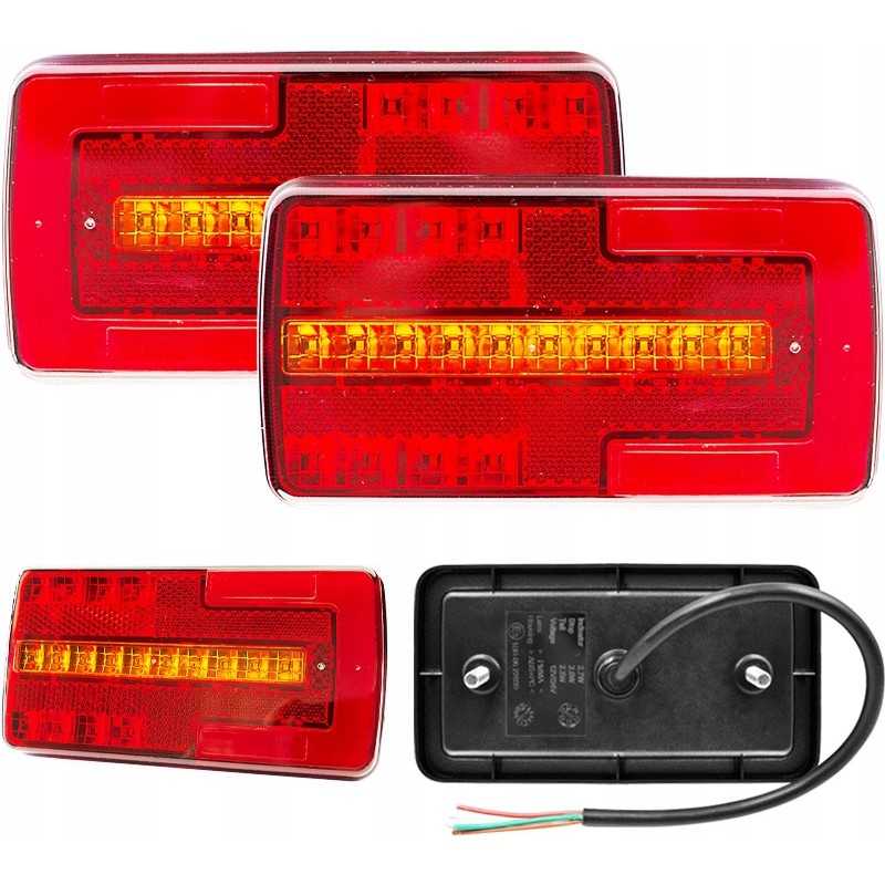 LED galinių žibintų komplektas 12 24v, reflektorius