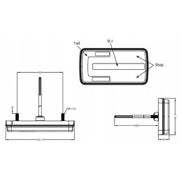 LED galinių žibintų komplektas 12 24v, reflektorius