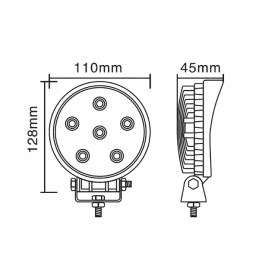 LED darbo lempa 18w 12v 24v 1320lm 6000k