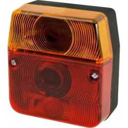 Galinis žibintas, kvadratinis, 12 24v, oranžinis