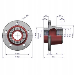 Priekinio rato stebulė 5 skylės c 330 c 360 originalus