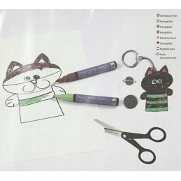 Termiškai susitraukianti folija, matinė balta, 5 lakštai, creativ da