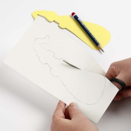 Termiškai susitraukianti folija, matinė balta, 5 lakštai, creativ da