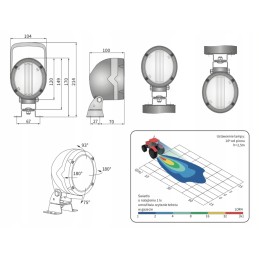 Darbo lempa h3 wesem lor4 39012 104x120mm