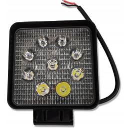 Atšvaitas LED darbinė lempa kvadratinė 10 30v 27w