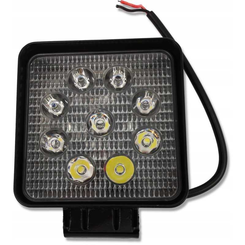 Atšvaitas LED darbinė lempa kvadratinė 10 30v 27w