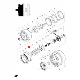 Massey Ferguson transmisijos trinties plokštė 3616745m1