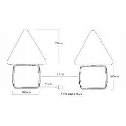 Priekabos žibintų rinkinys 12v 7p magnetas 7 5 metrai