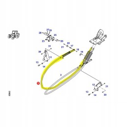 Fendt rankinio stabdžio trosas 1350mm g716150030021