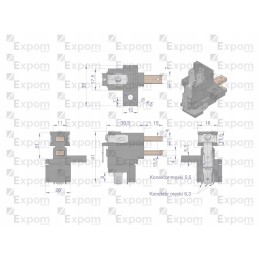 Šepečių laikiklis su generatoriaus šepečiais ex23000