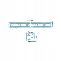 Darbo lempos skydelio kombinacija 18led 180w 12960lm 12 24