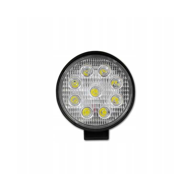 Apvali LED darbo lempa 10 30v 27w 9 LED