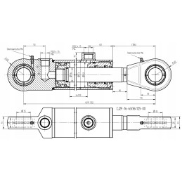 Hidraulinio cilindro pavaros stūmoklis 63x36 eiga 125