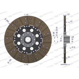 Sankabos diskas f138153420010w Fendt Warynski