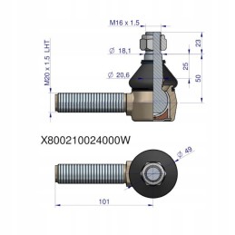 Fendt strypo galo jungtis 101mm x800210024000