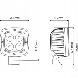 LED darbo lempa 40w 4000lm išsklaidyta šviesa