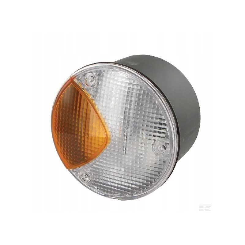 Apvalus galinis žibintas, baltas, oranžinis