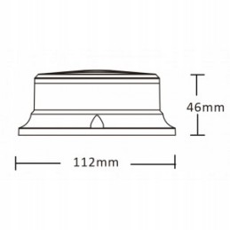 Pico LED magneto įspėjamoji lemputė gaidys 12 24v