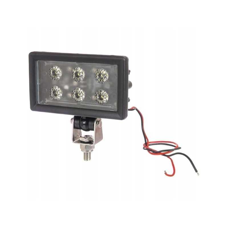 Halogeninė darbo lempa 6 LED 30W 2400lm stačiakampė