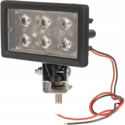 Halogeninė darbo lempa 6 LED 30W 2400lm stačiakampė
