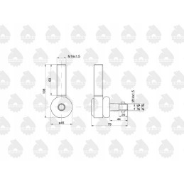 Dešinysis sujungimas su veržle C 330 originalus Ursus