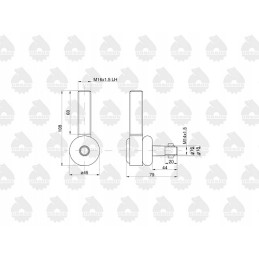 Kairysis sujungimas su veržle C 330 originalus Ursus
