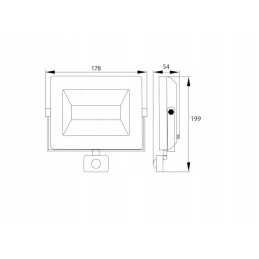Floodlight SMD LED lempa 230v 30w 4000k 2520lm ir