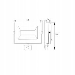 Floodlight SMD LED lempa 230v 30w 4000k 2520lm ir