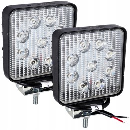 Halogeninė LED darbo lempa 27w 12v 24v 9 led 2 vnt