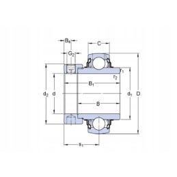 Guolių įdėklas 3 4 19 05x47x14 mm skf