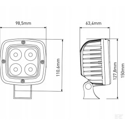 LED darbo lempa 40w 4000lm fokusuota šviesa