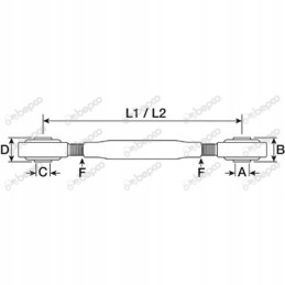 Stabilizavimo strypas l 595 810 mm oe 22 5 mm