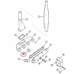 Case ih išmetimo kolektoriaus tarpinė, metalinė