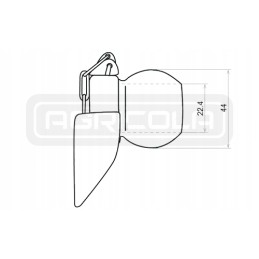 Apatinės svirties rutulys zk 44x22 cat1 1w hidrolideris