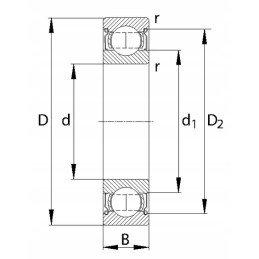 Rutulinis guolis paprastai 30x72x19 mm gopart