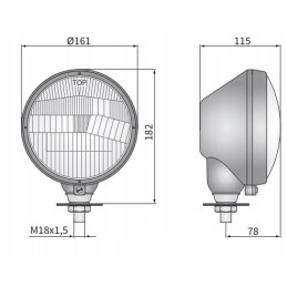 R2 priekinis žibintas dešinėje Ursus C300 C4000 Zetor Wesem