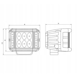 LED darbo lempa 48w 12v 24v 4500 lm 6000k