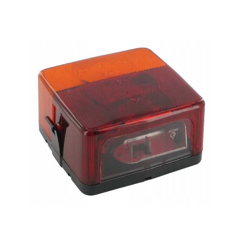 Kvadratinė kombinuota galinė lempa 12v, oranžinė