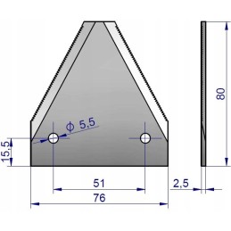 Warynski 506000001 peilio juostelės geležtės