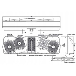 LED galinis kombinuotas žibintas 260 24 v dešinėje buvo 14006