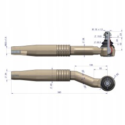 Dešiniojo strypo galo jungtis fendt 385mm m22x1 5