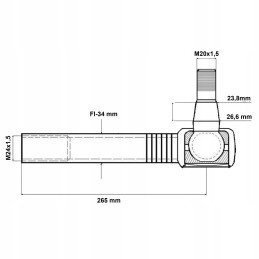 Landini didelis lazdos antgalis 3426276m92