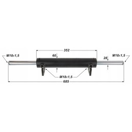 Skersinis vairo stiprintuvo cilindras c 385 be pavaros