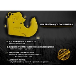 Greitai atleidžiamas kabliukas, suvirinimo antgalis, Cat 3HD