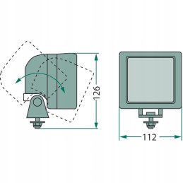 John Deere darbo šviesos prožektorius 12v