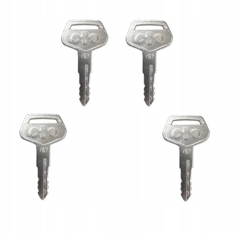 4x raktas uždegimo durelės užvedimo raktelis komatsu 787 tr 261434 0001