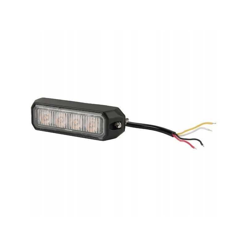 LED įspėjamoji lemputė 4 led 12w 12 24v