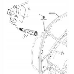 Šoninio veidrodėlio korpusas new holland steyr 47922744